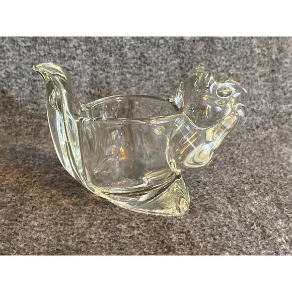 VTG Avon Candle Votive Holders Crystal Glass Squirrel Dove Lot of 2 - Picture 6 of 16